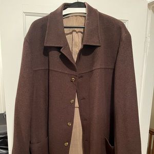 Men’s brown hip length over coat
